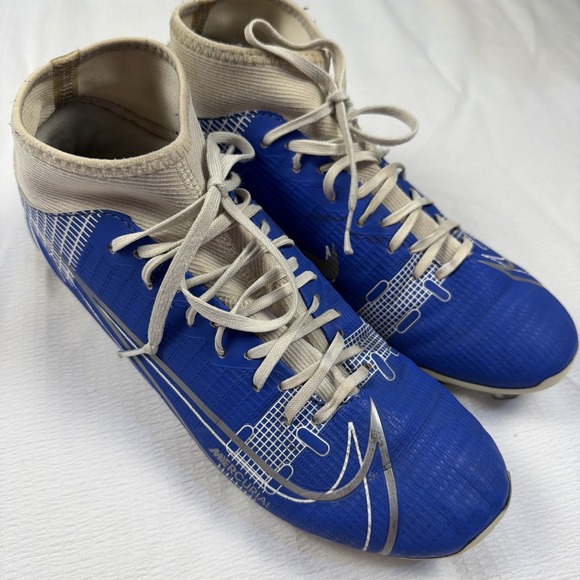 NIKE MERCURIAL‎ Superfly 8 blue white Soccer Cleats boot Mens 7 main image 6
